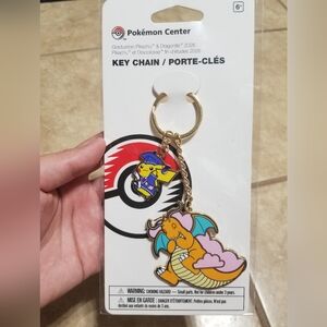 Pokemon Center Graduation Pikachu & Dragonite Keychain